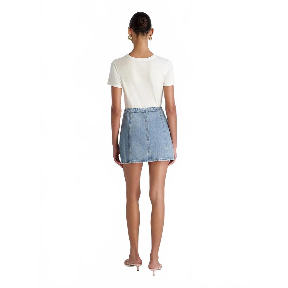 NEW FRENCH CONNECTION 90s denim multi seam mini skirt in blue - Picture 3 of 3